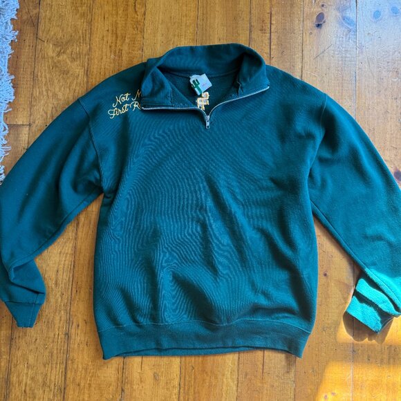 Not My First Rodeo Green Zip-Up Sweater - Picture 3 of 4